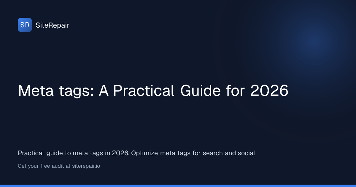 Meta tags: A Practical Guide for 2026